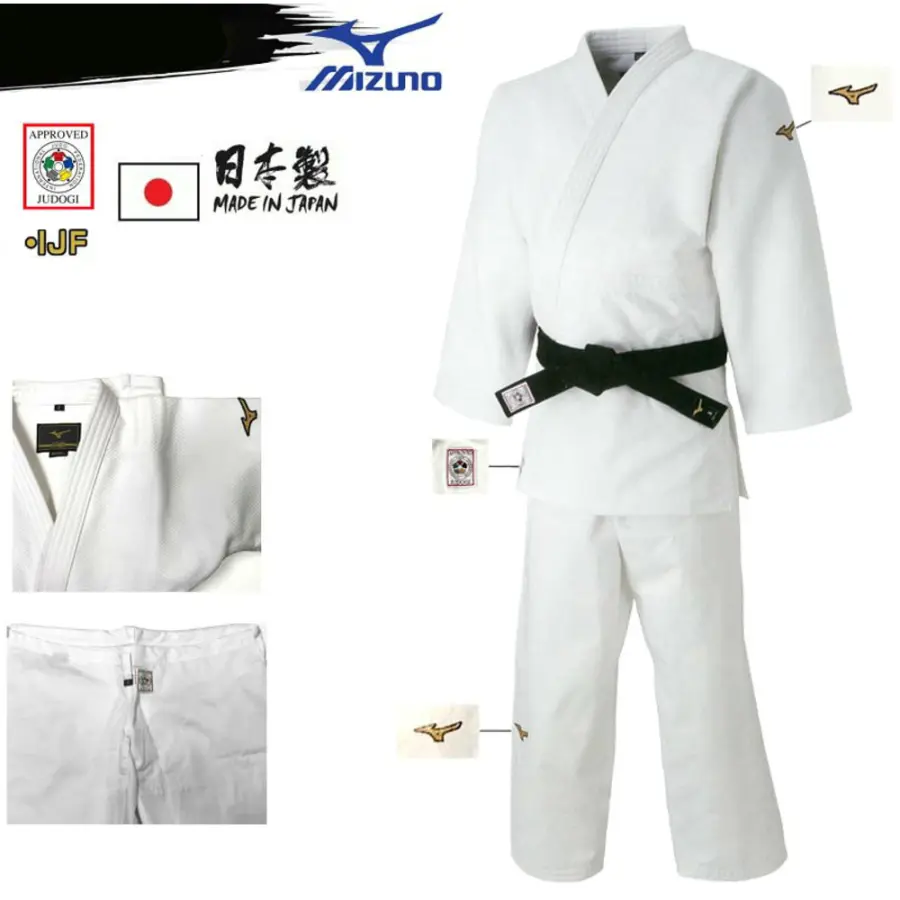 Mizuno Кимоно Mizuno Yusho Japan IJF — APPROVED, белое — фото 2