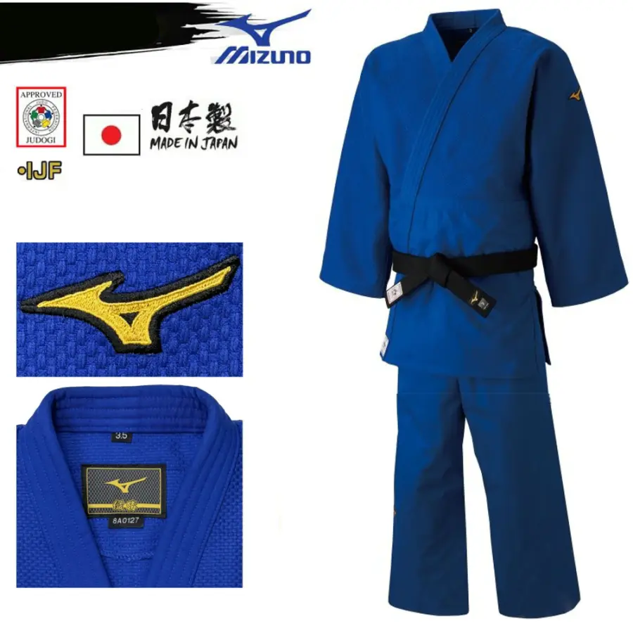 Mizuno Кимоно Mizuno Yusho Japan IJF — APPROVED, синее — фото 2