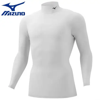 Mizuno Рашгард Mizuno с горлом, длинный рукав — белый