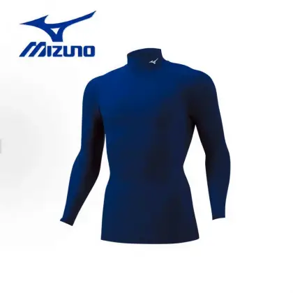Mizuno Рашгард Mizuno с горлом, длинный рукав — синий