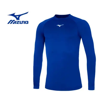 Mizuno Рашгард Mizuno без горла, длинный рукав — синий