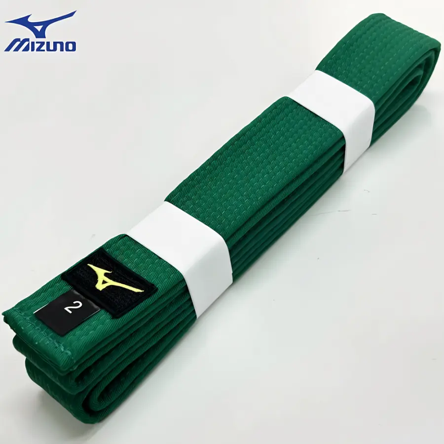 Mizuno Пояс для дзюдо Mizuno Japan IJF, зелёный — фото 2