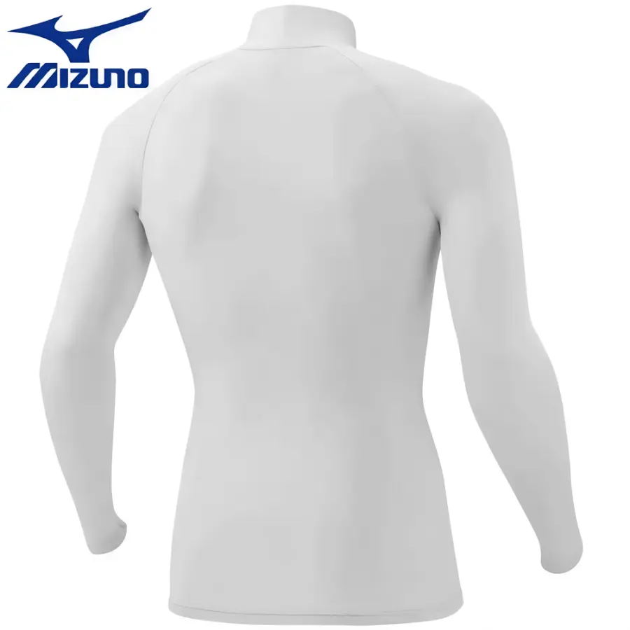 Mizuno Рашгард Mizuno с горлом, длинный рукав — белый — фото 2