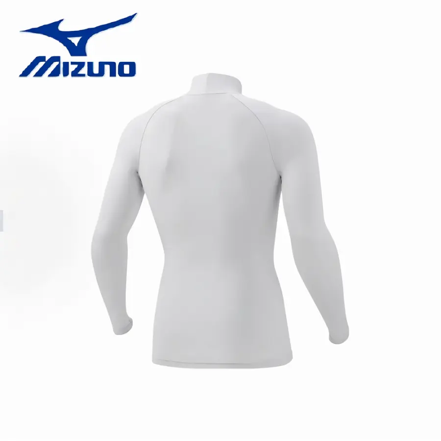Mizuno Рашгард Mizuno с горлом, длинный рукав — белый — фото 4