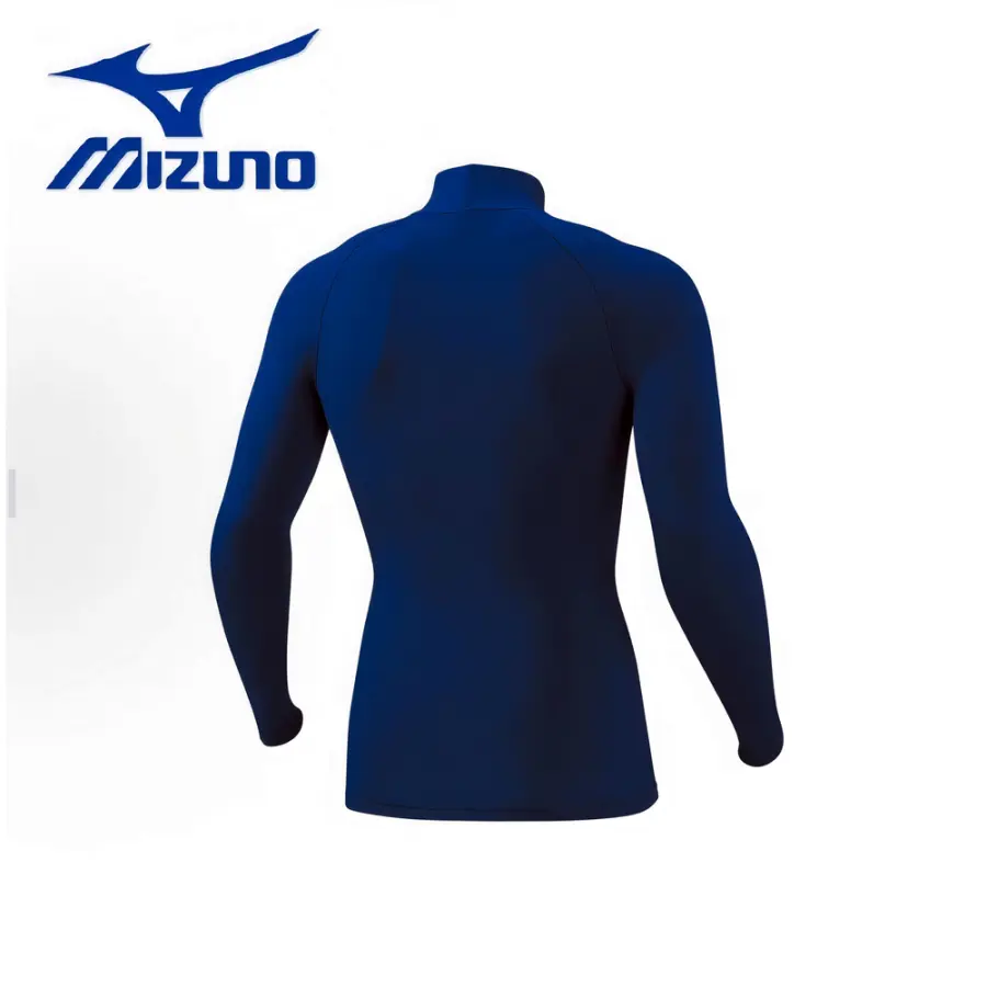 Mizuno Рашгард Mizuno с горлом, длинный рукав — синий — фото 2